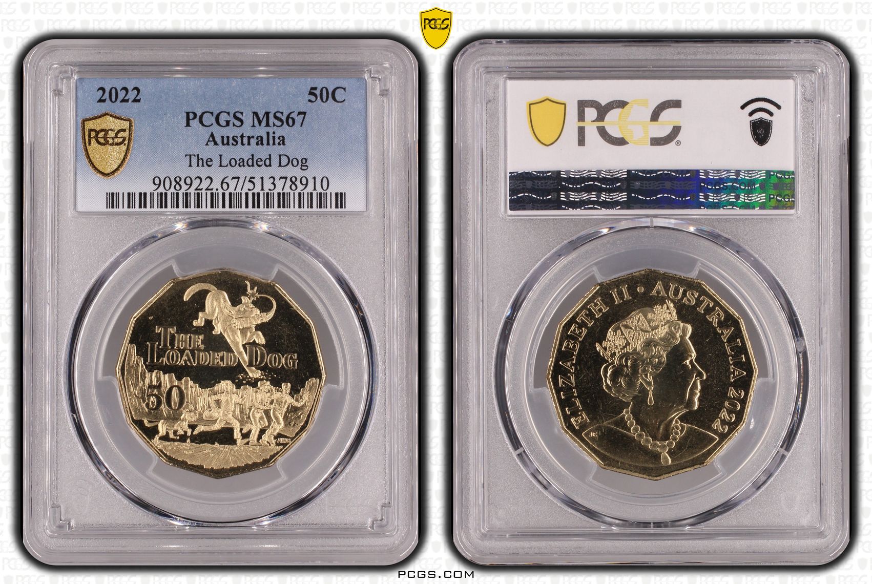 The Loaded Dog, Fifty Cent, 2022, PCGS MS67