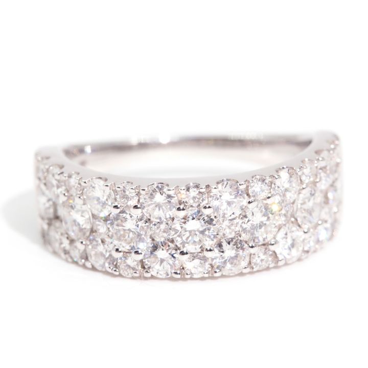 1.87 Carat Total Diamond Weight 9 Carat Gold Ring