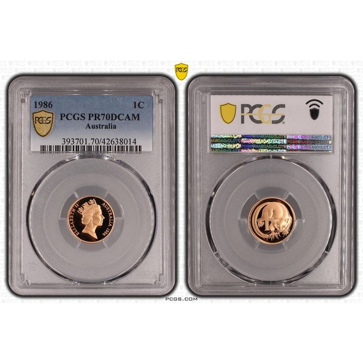 Elizabeth II, One Cent, PR70DCAM , 1986 PCGS POP - 71/0