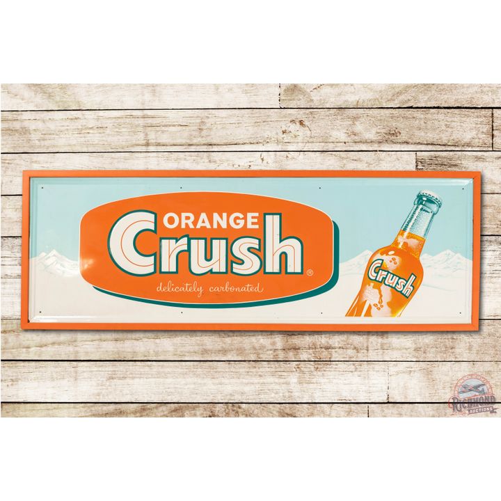 Orange Crush Delicately Carbonated w/ Bottle Tin Sign
