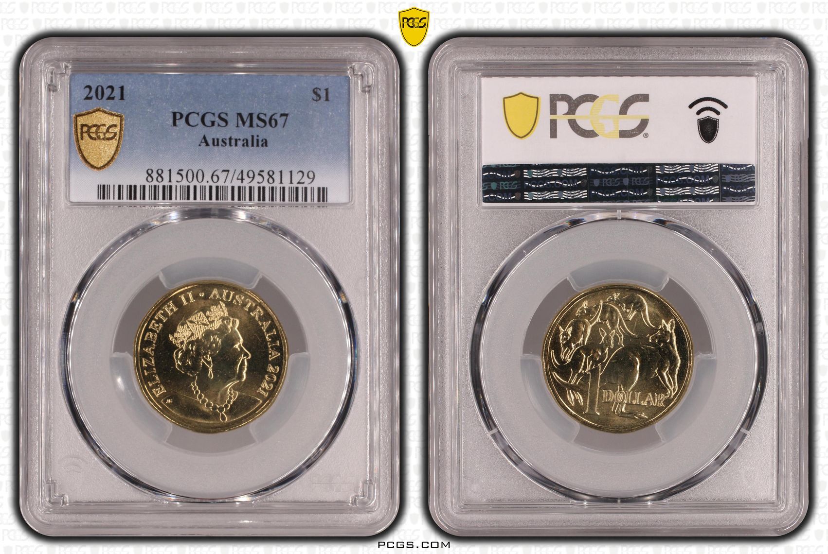 , One Dollar, 2021, PCGS MS67
