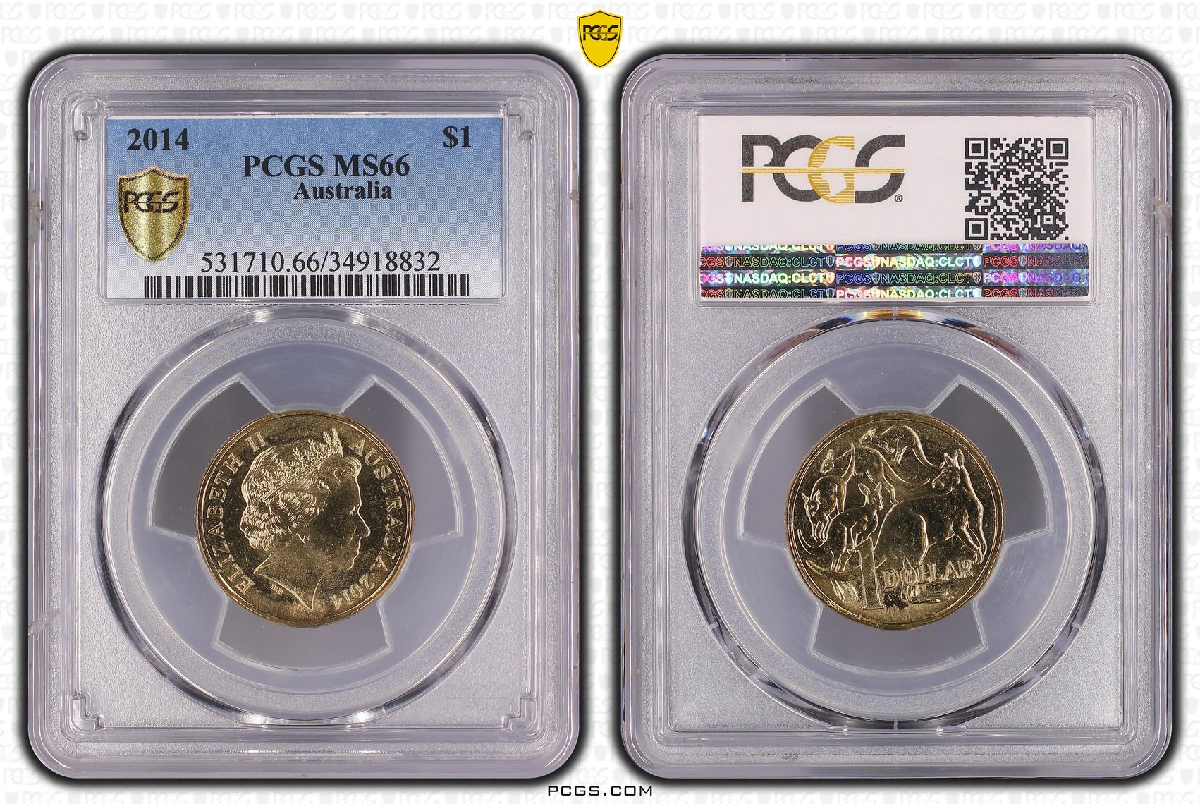 , One Dollar, 2014, PCGS MS66