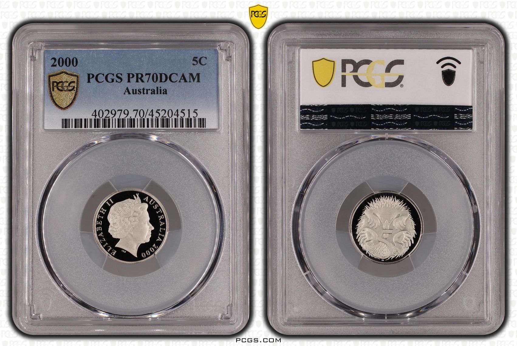 Elizabeth II, Five Cent, 2000, PCGS PR 70DCAM