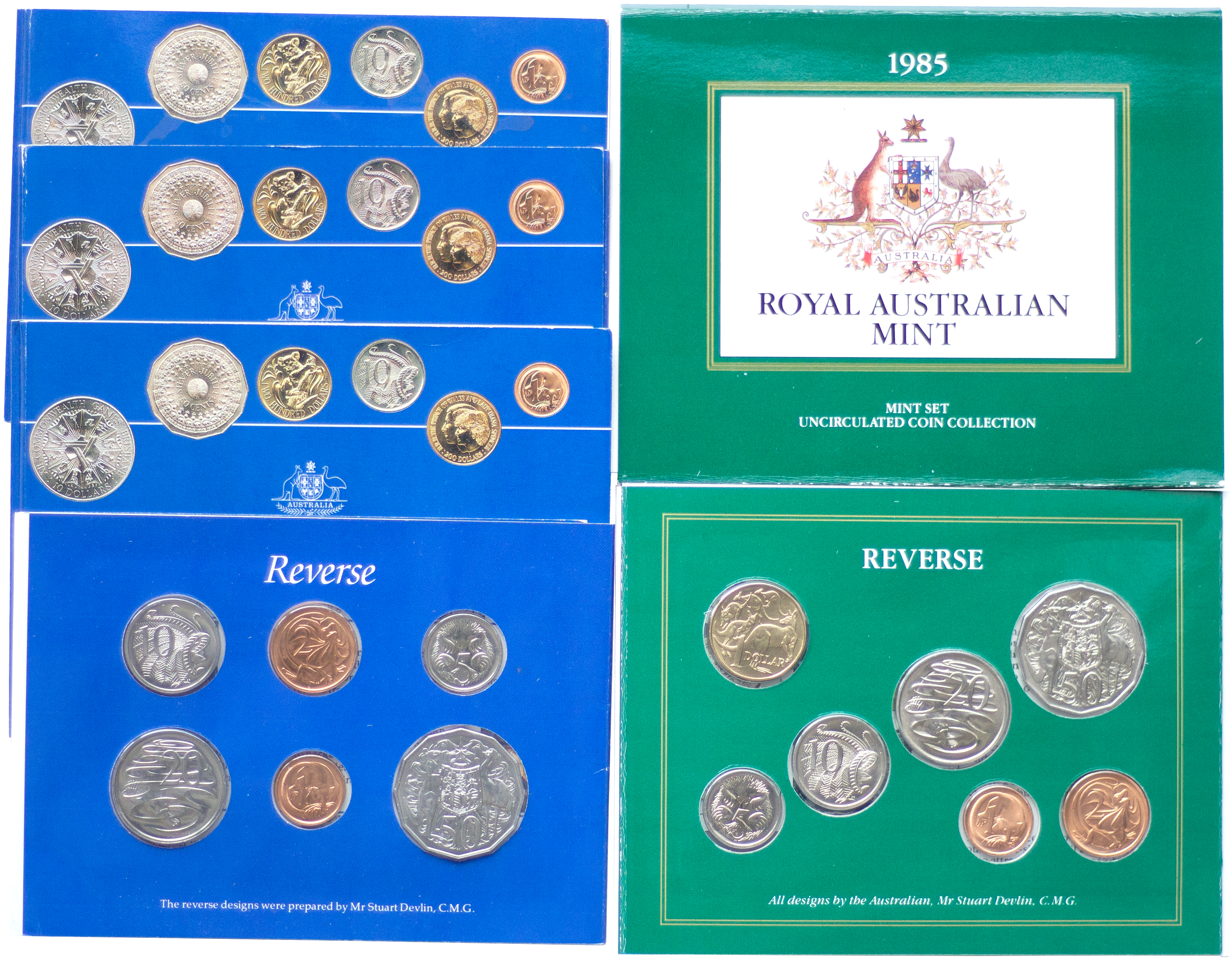 Elizabeth II, Mint Sets, 1984 - 1985, UNC