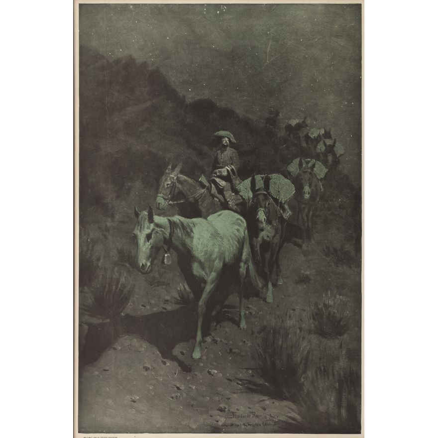 Frederic Remington ''The Bell Mare'' 1980 Chromolithograph