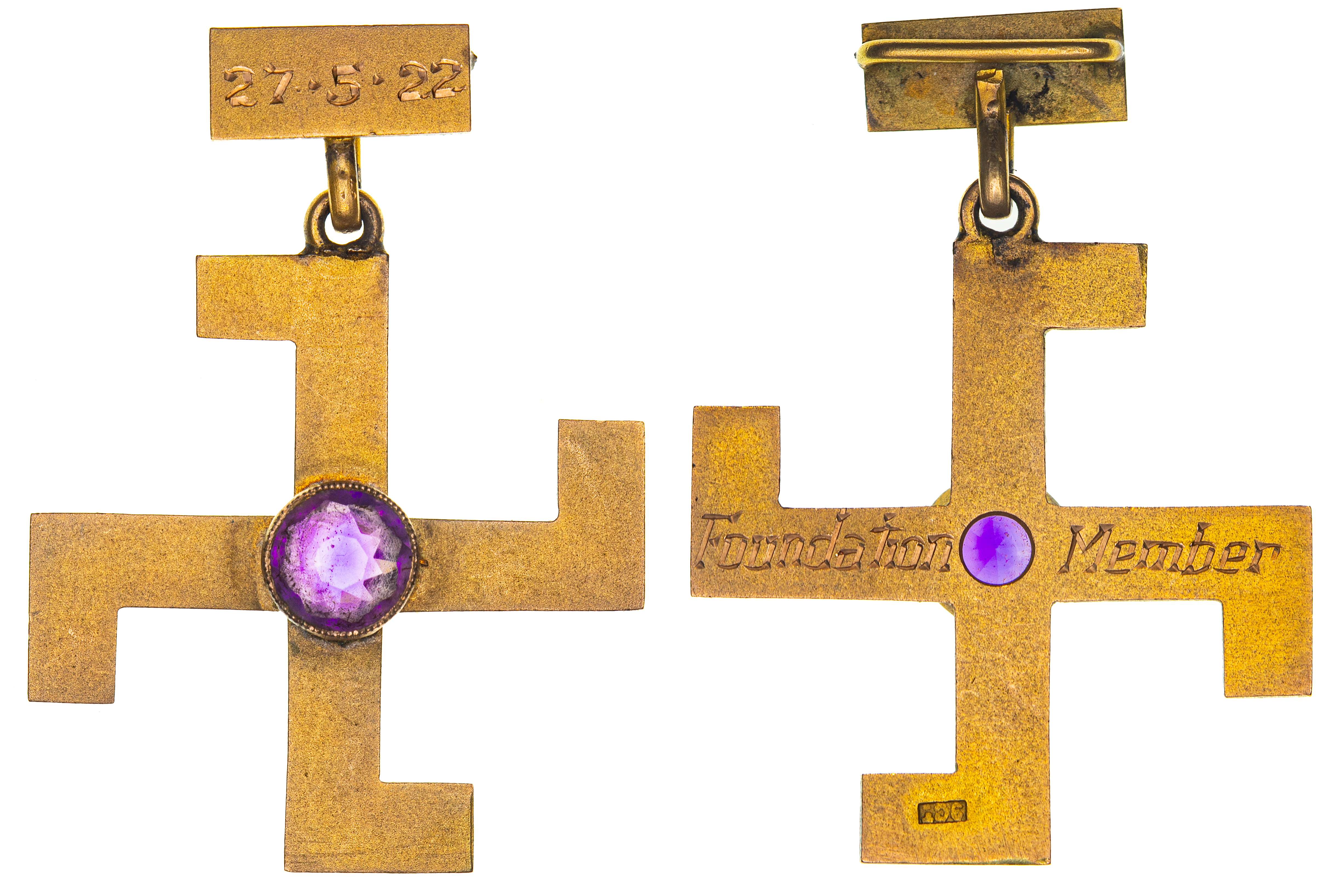 Masonic Badge, 1922, EF