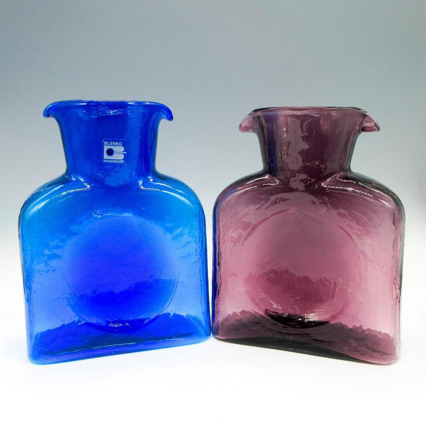 Blenko Cobalt Blue Glass Pitcher - Monticello Shop