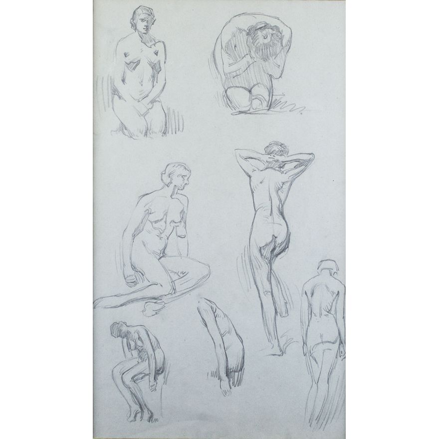 E. Martin Hennings (1886-1956), Female Figure Study