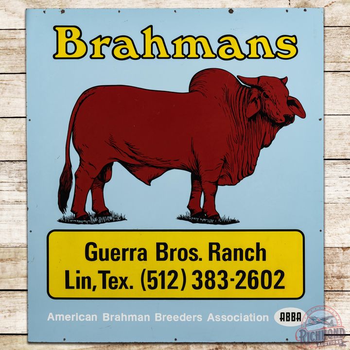American Brahmans Breeders Association DSP Sign w/ Bull - 8.75 & 8.5