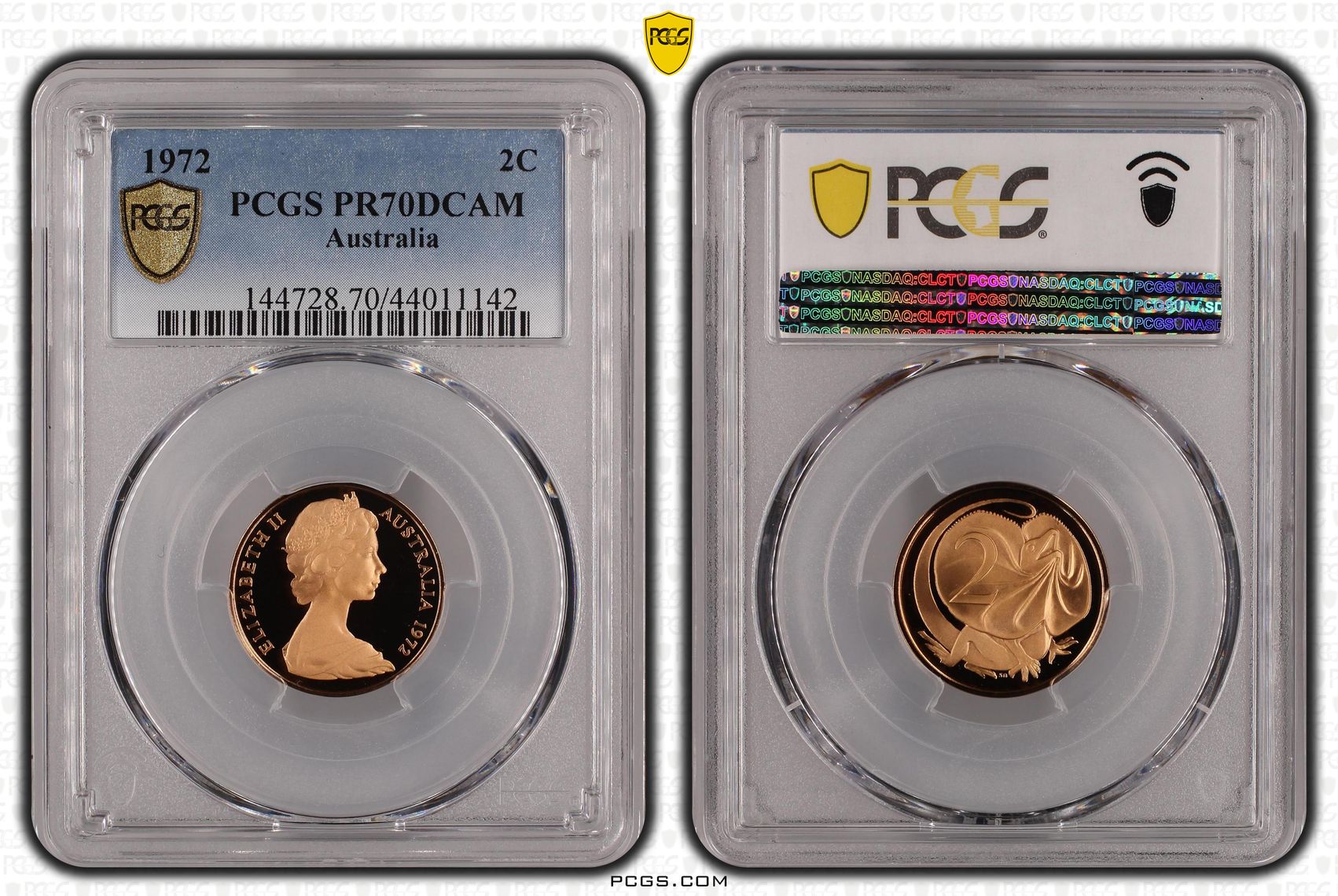 1972 Australia Two Cent, 2c Proof PCGS - PR70DCAM POP 2/0 -142