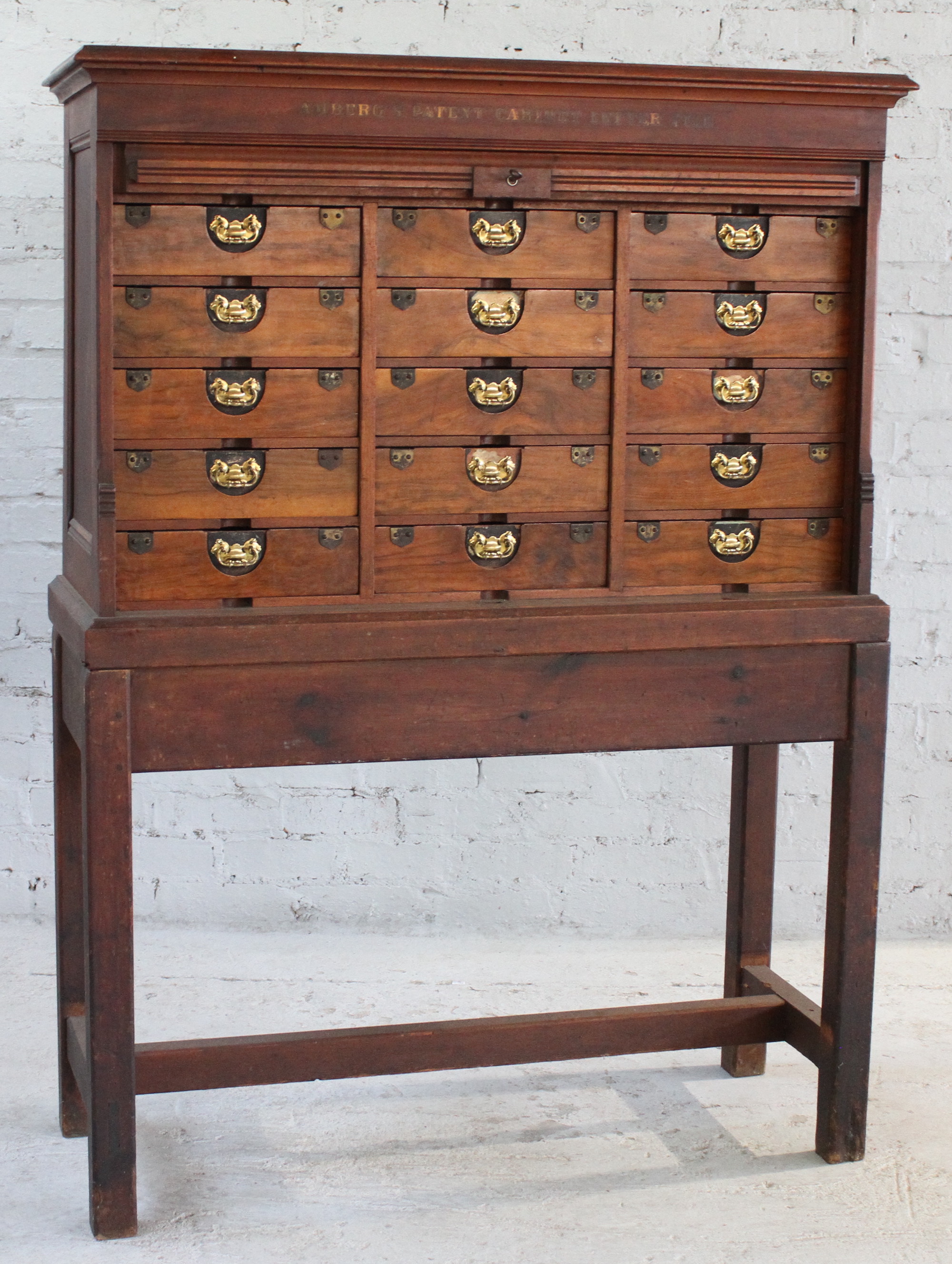 Victorian walnut AMBERG'S PATENT LETTER FILE OldJW Auctioneers