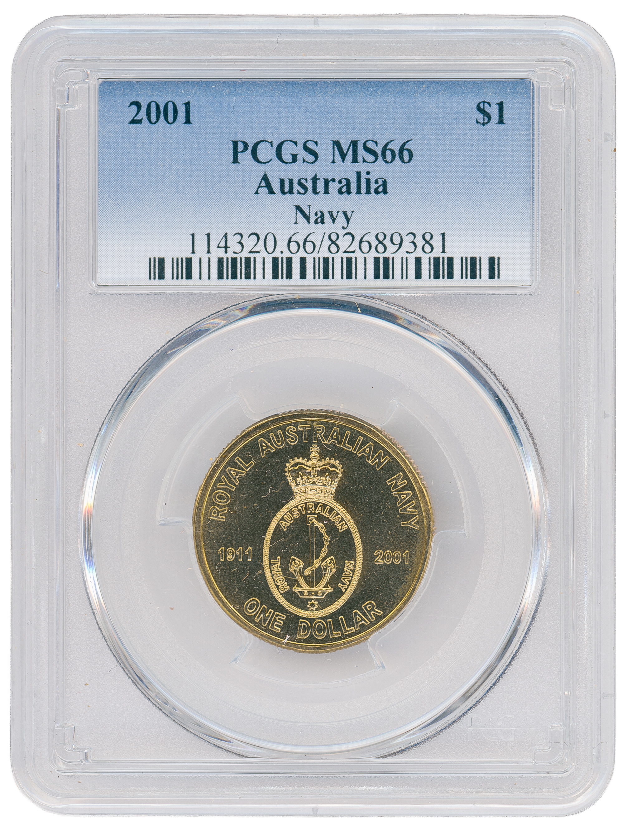 Navy, One Dollar, 2001, PCGS MS66