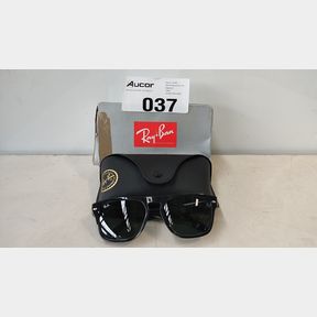 RAY-BAN UNISEX 0RB4407 SUNGLASSES - POLISHED BLACK TRANSPARENT
