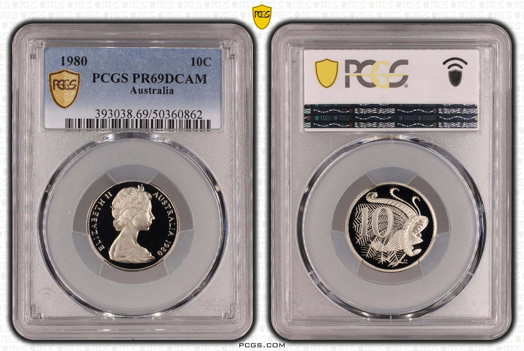 Ten Cent, 1980, Pcgs Pr69dcam