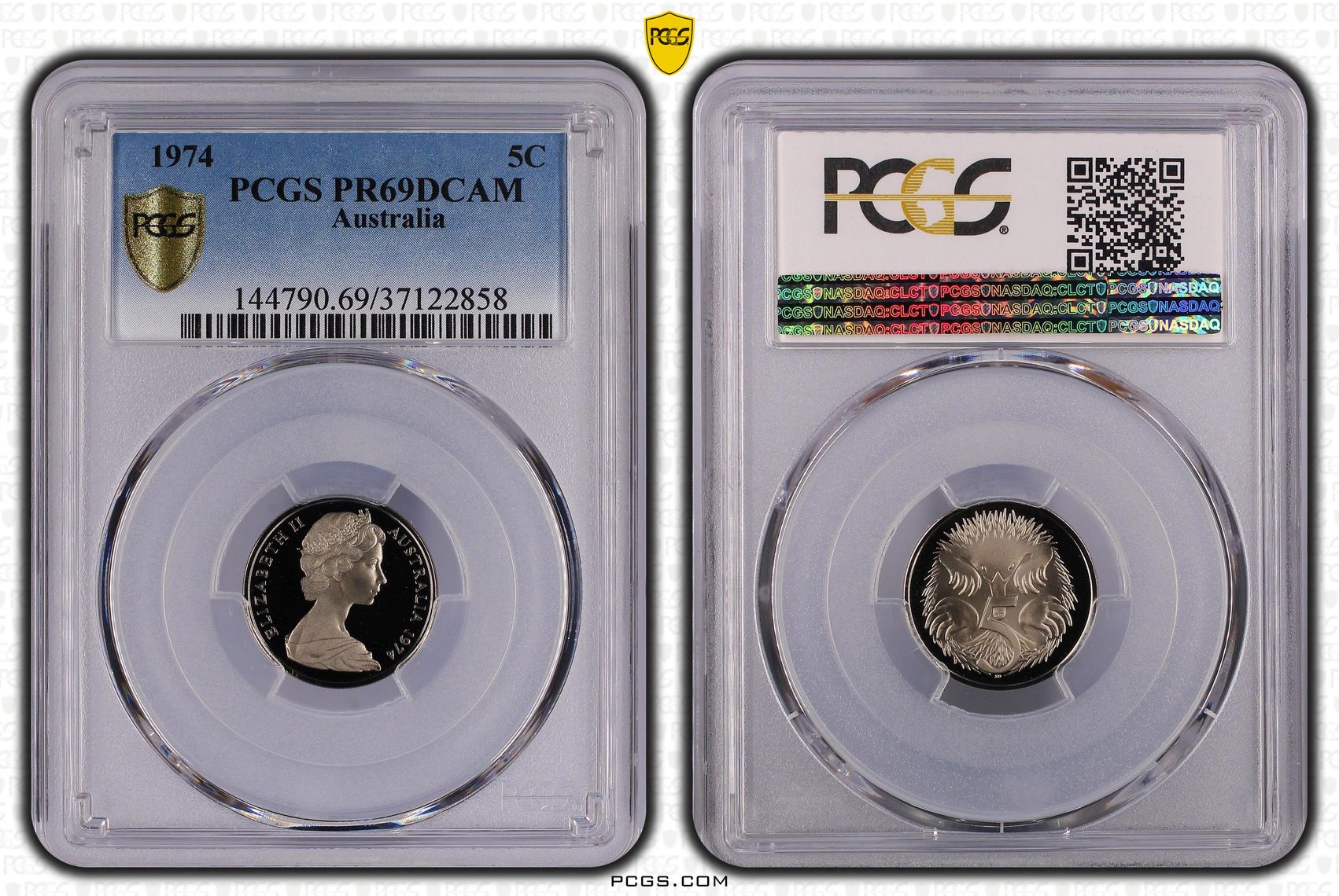 52 · 1974 Australia Five Cent, 5c PCGS - PR69DCAM -858
