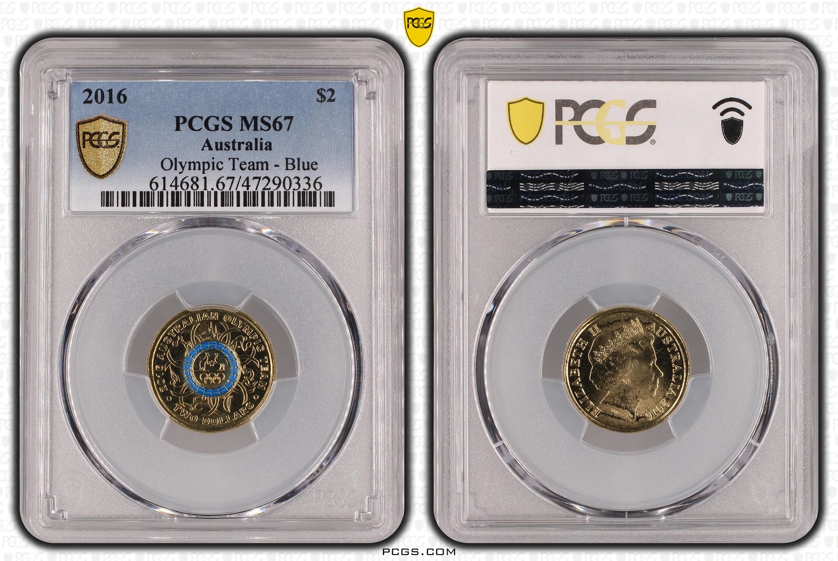 Olympic Team - Blue, Two Dollar, 2016, PCGS MS67