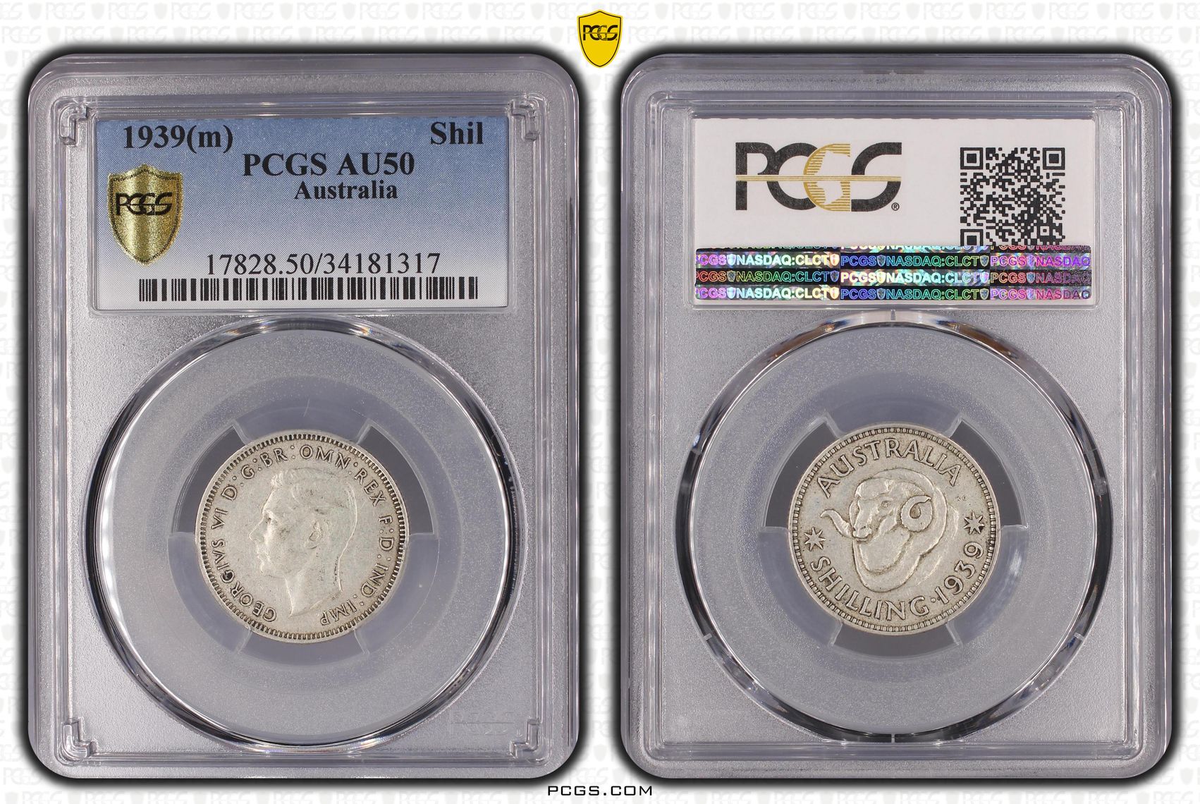 1939(m) Australia Shilling PCGS - AU50 -317