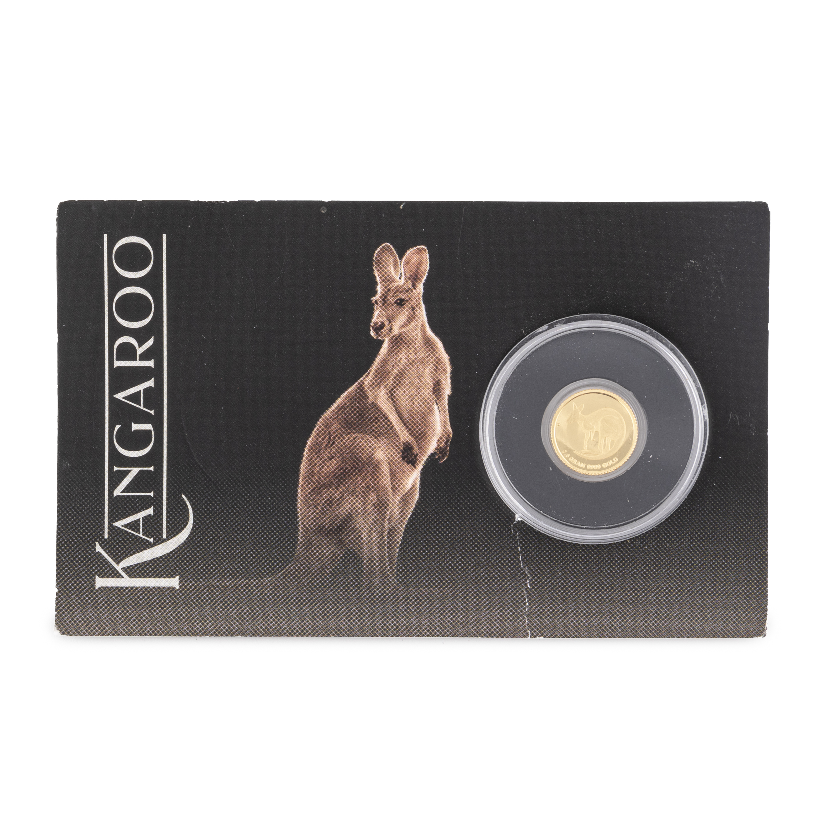 44 · Elizabeth II, 0.5g Gold Mini Proof Kangaroo, Two Dollar, 2021,  FDC
