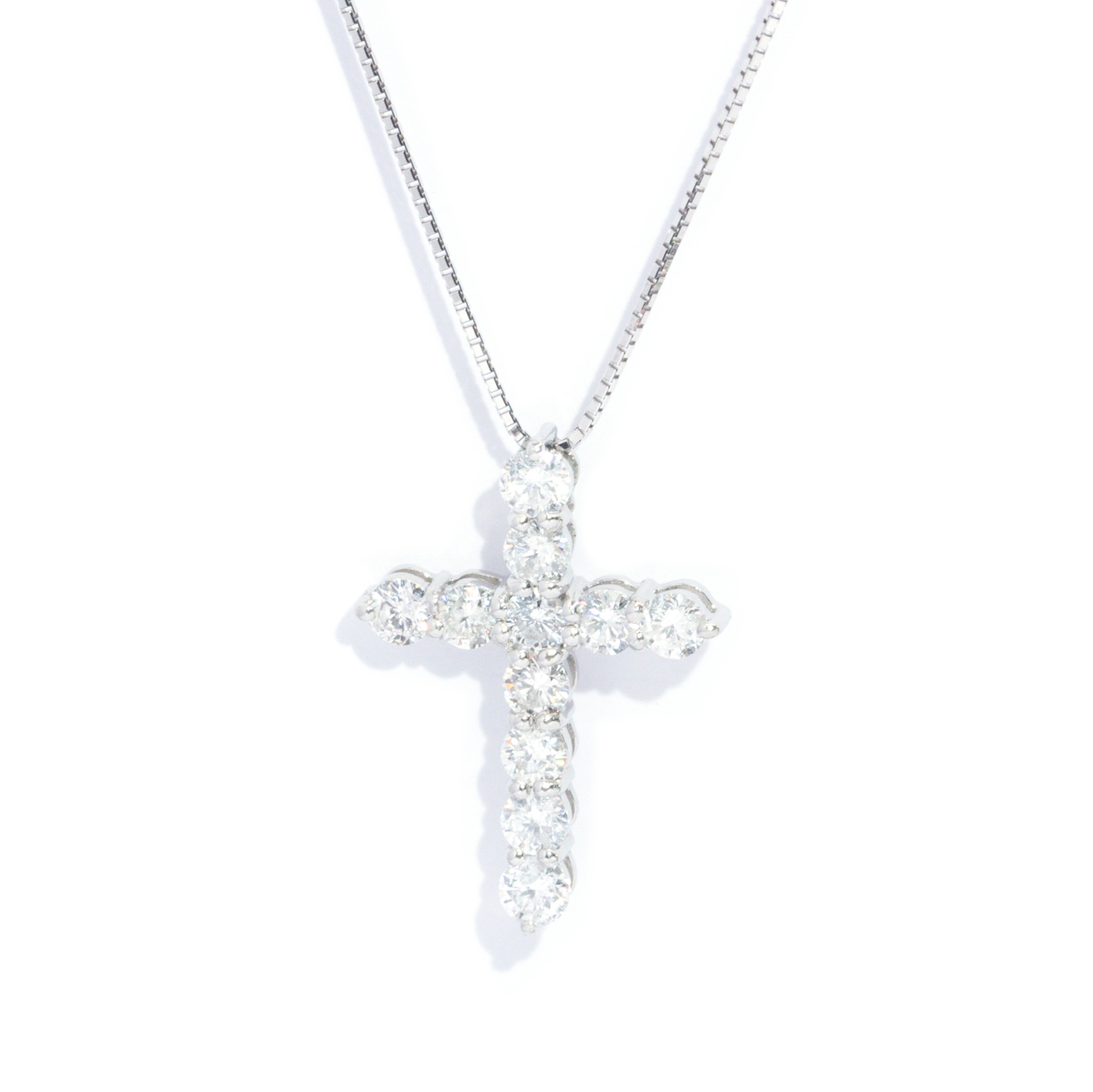 Platinum Diamond Cross and Chain