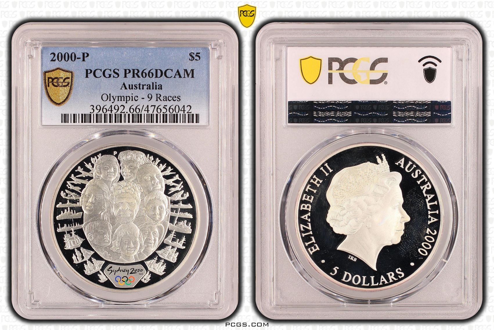 9 Races , Five Dollar, 2000-P, PCGS PR66DCAM