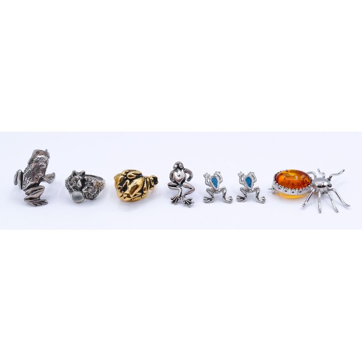 Box Sterling Frog Rings etc.