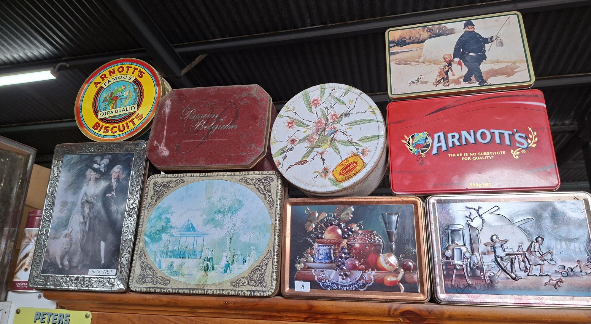 8 · ASSORTED TINS