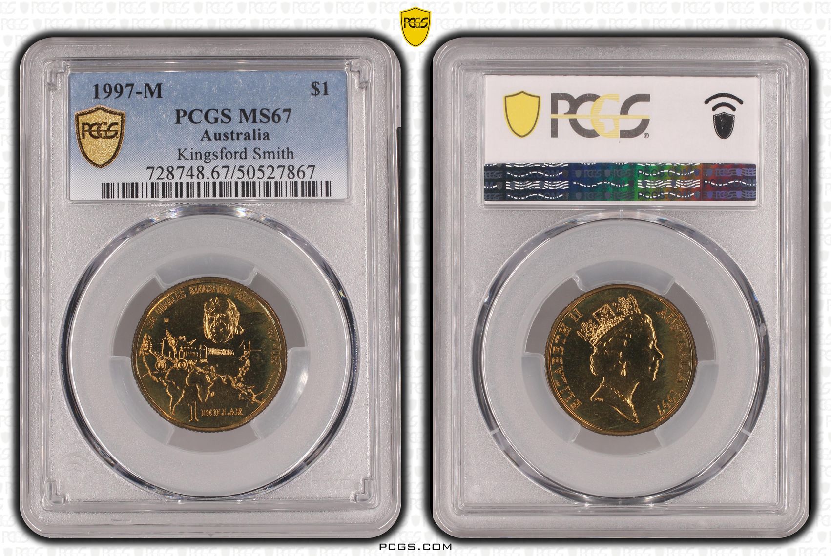 Kingsford Smith, One Dollar, 1997-M, PCGS MS67