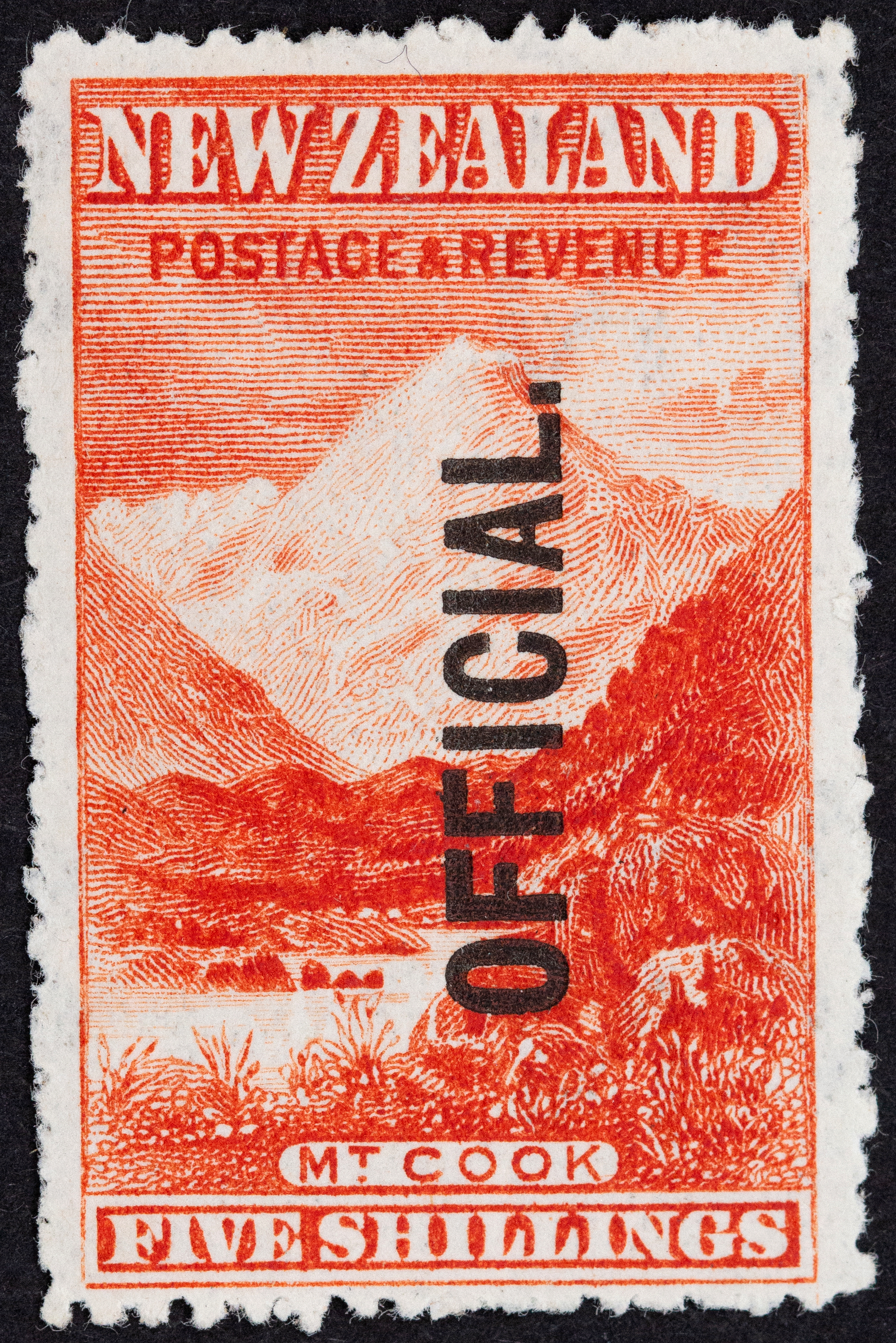 New Zealand, Five Shillings, Deep Red, Official, 1899, Good