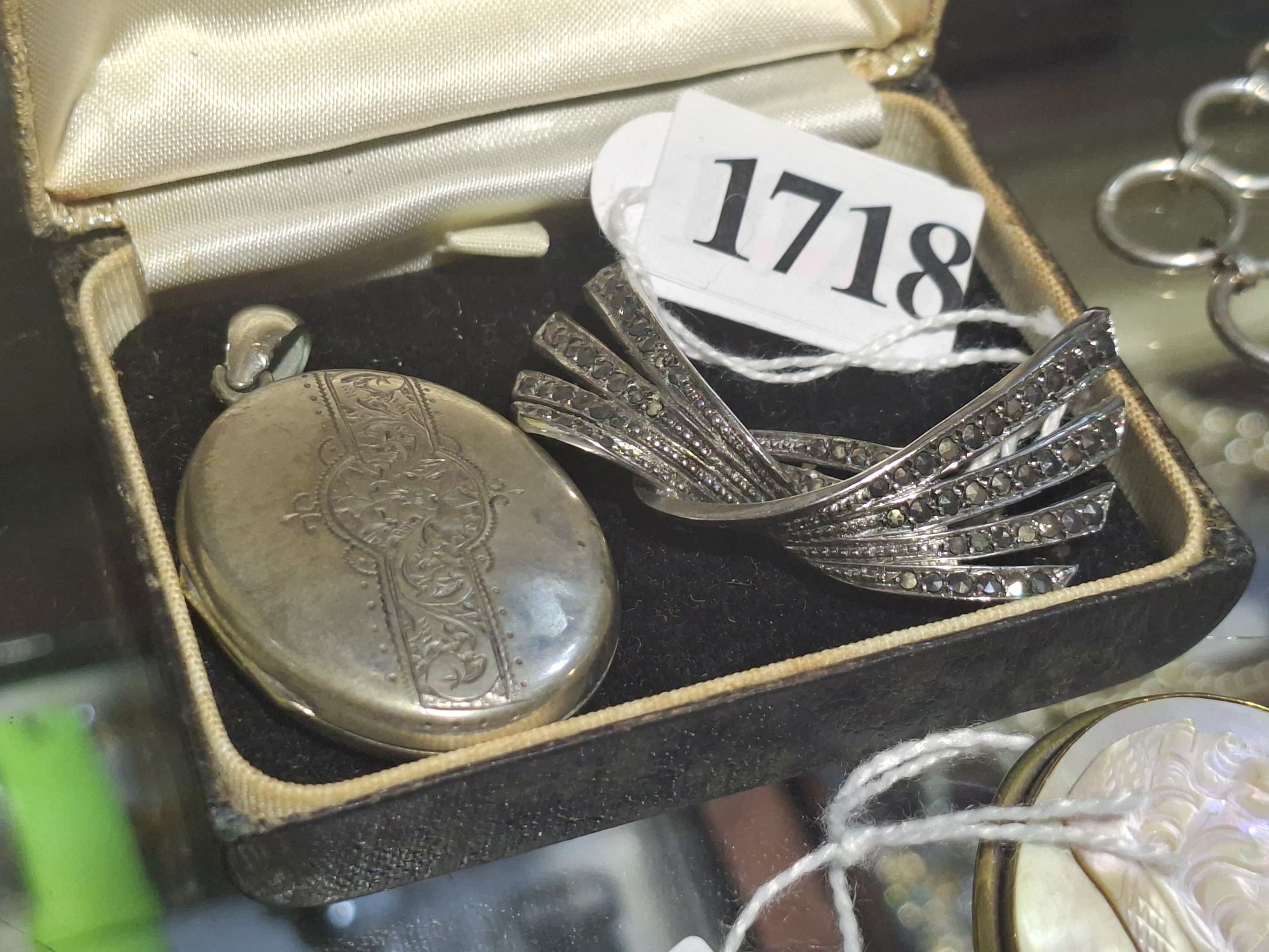 Sterling Silver Brooch And Locket