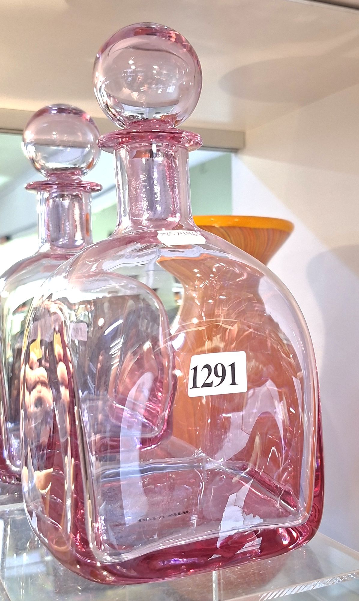 1291 · ITALIAN PURPLE GLASS DECANTER