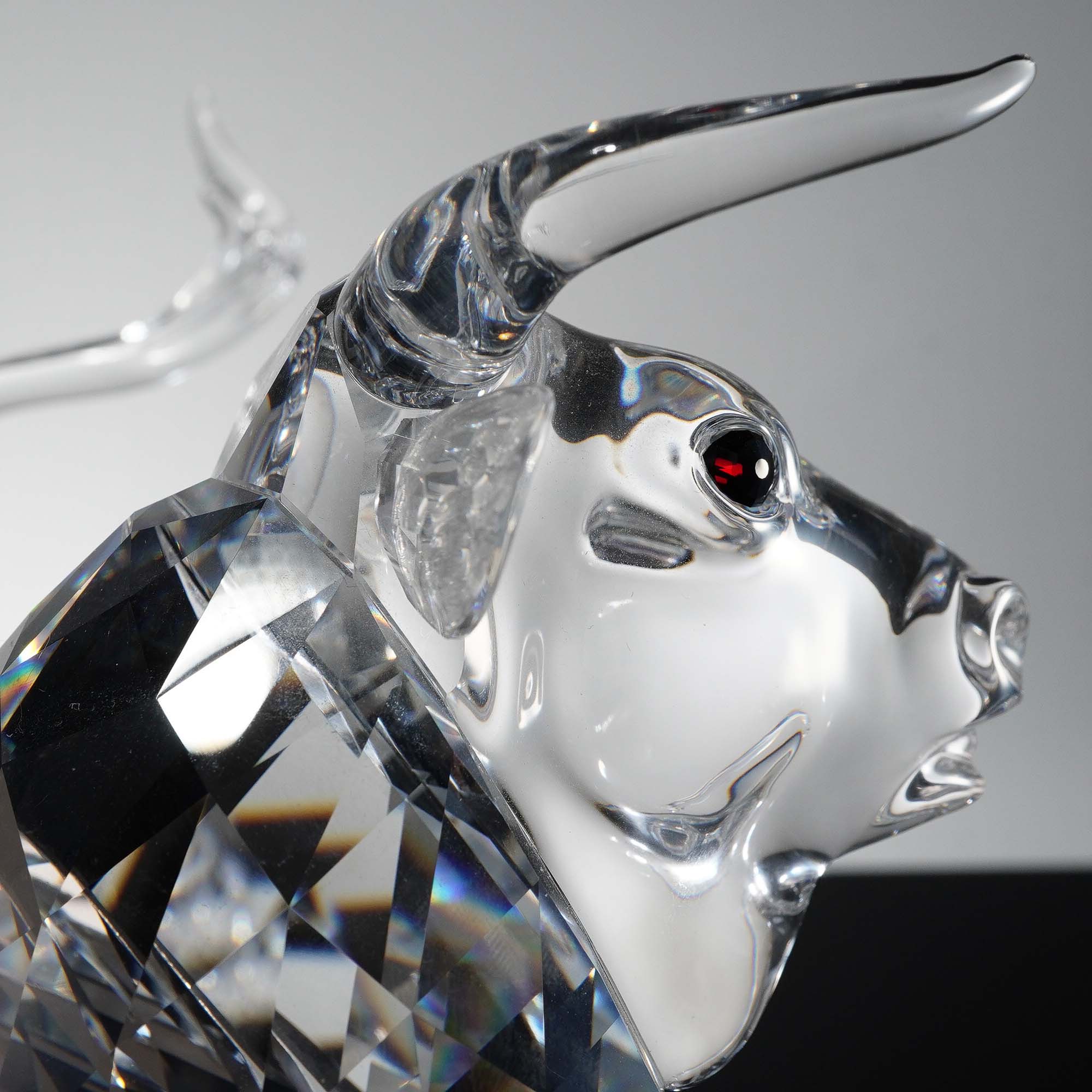 Swarovski Crystal Figurine, Limited Edition Bull with Base and