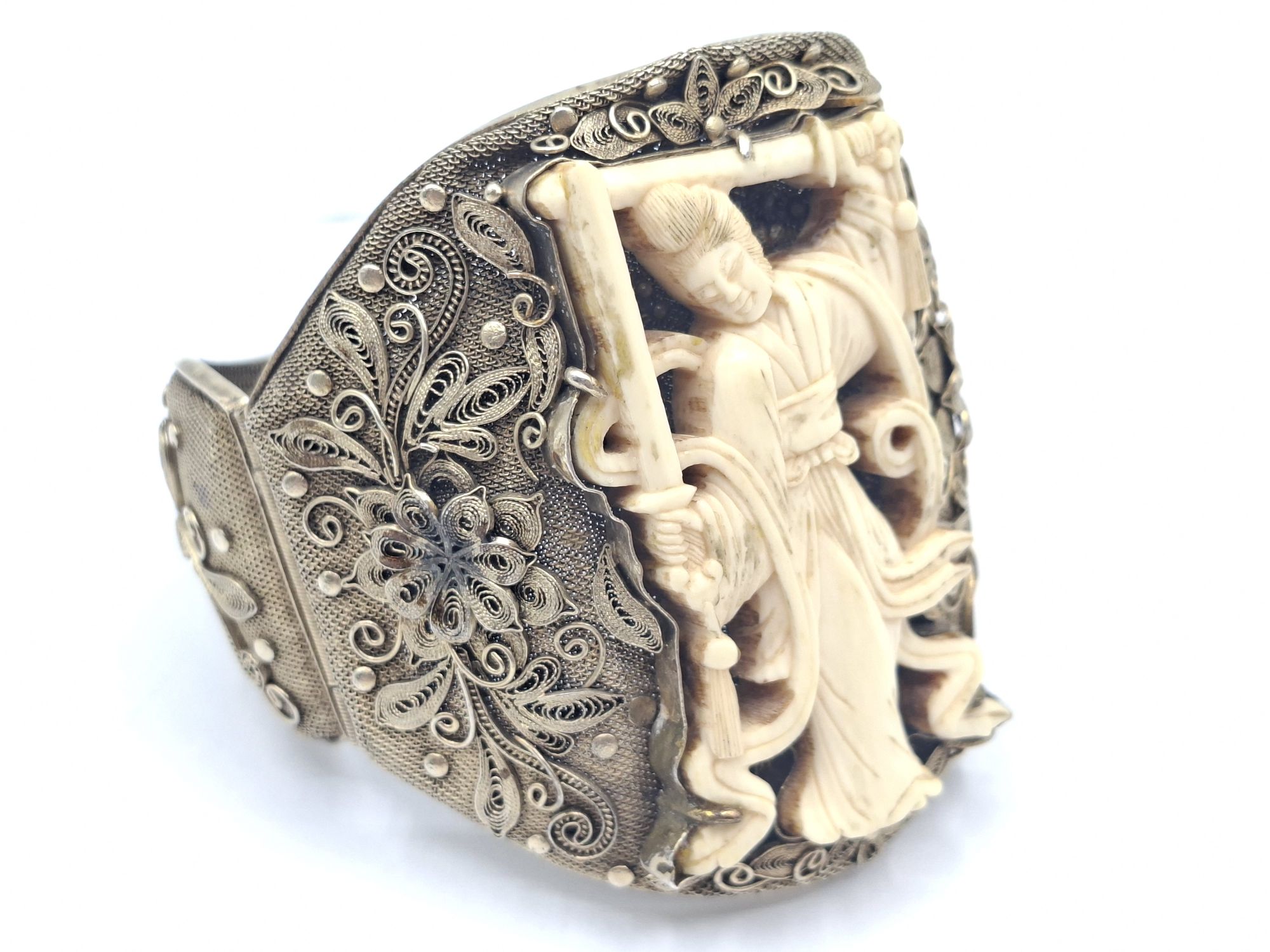 Silver Gilt Chinese Bangle