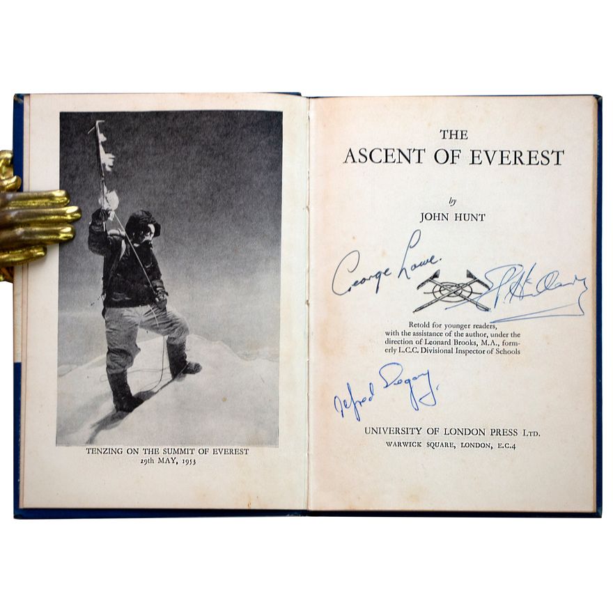 HUNT, JOHN [signed], The Ascent of Everest. Retold for Younger Readers.