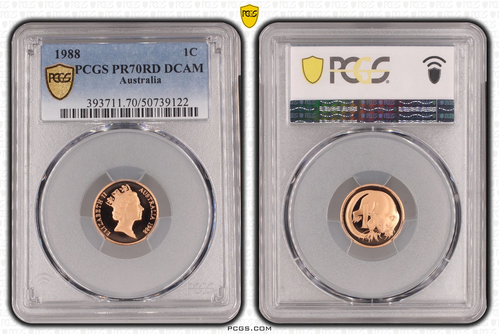 One Cent, 1988, Pcgs Pr70dcam