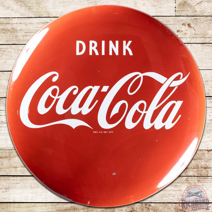 Drink Coca Cola 36" SS Porcelain Button Sign