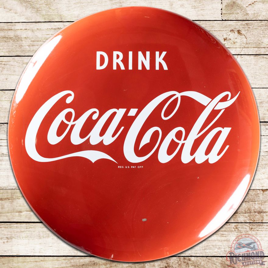 Drink Coca Cola 36" SS Porcelain Button Sign