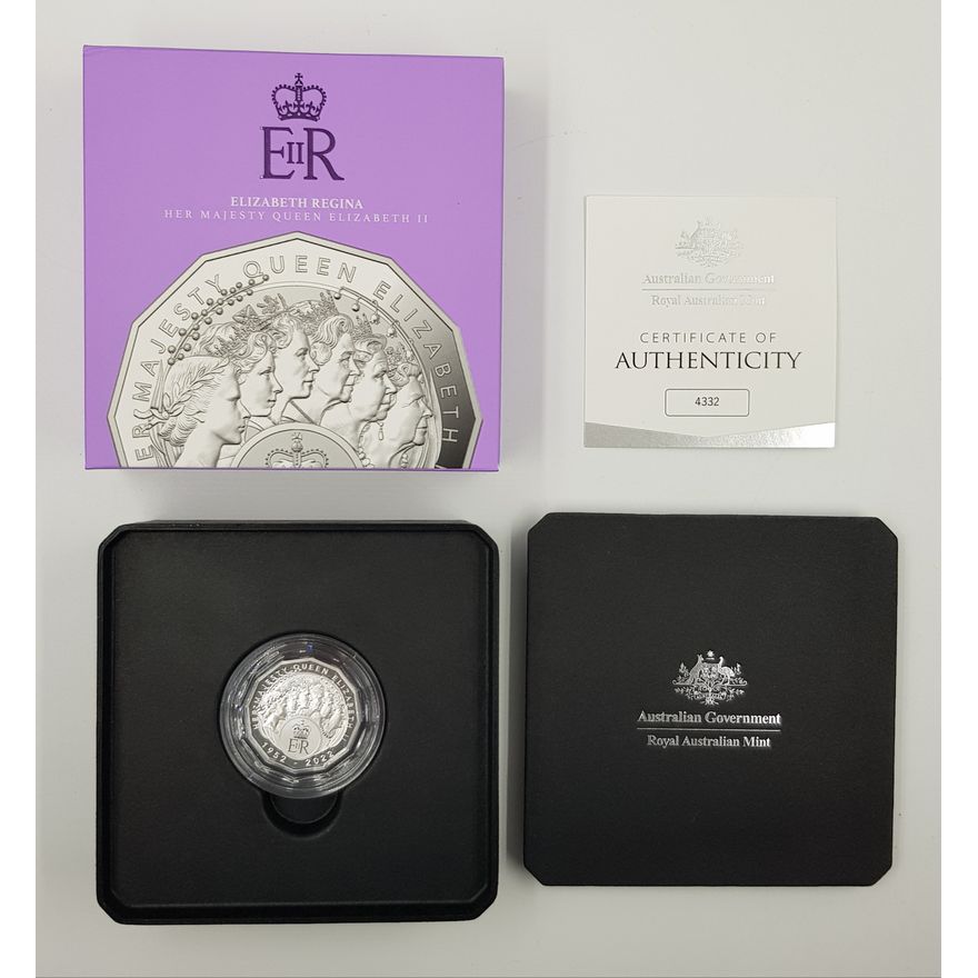 Silver Elizabeth Regina 50c Proof Coin