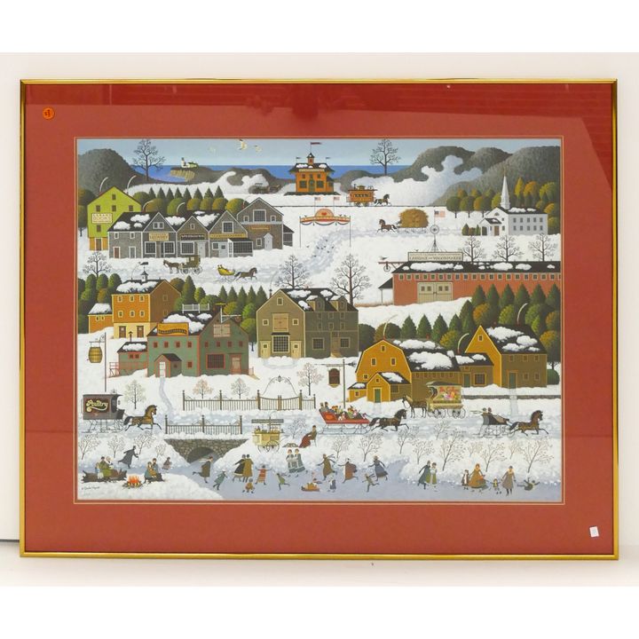Charles Wysocki S/N 'Hickory Haven' Print- 32x40''