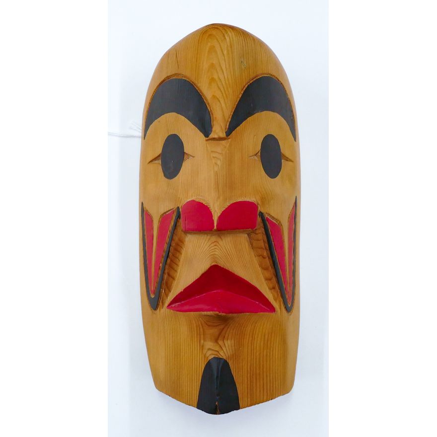 Tom Williams (Squamish) ''Human'' Cedar Mask 9''x4.5''