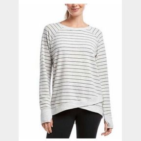 DANSKIN CRISS CROSS TUNIC SHIRT SWEATER PULLOVER TOPS SZ S