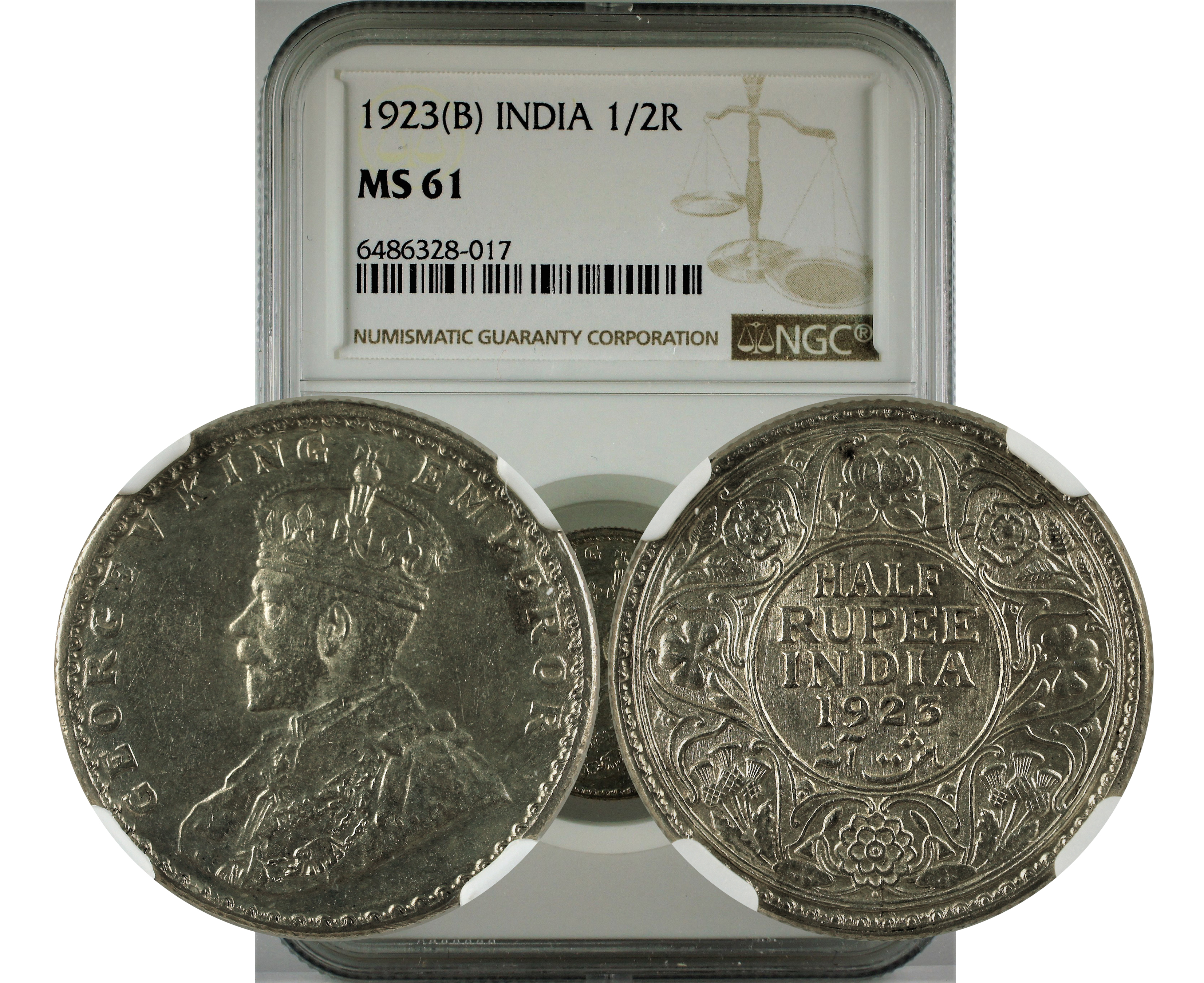 1923(B) INDIA 1/2R MS 61