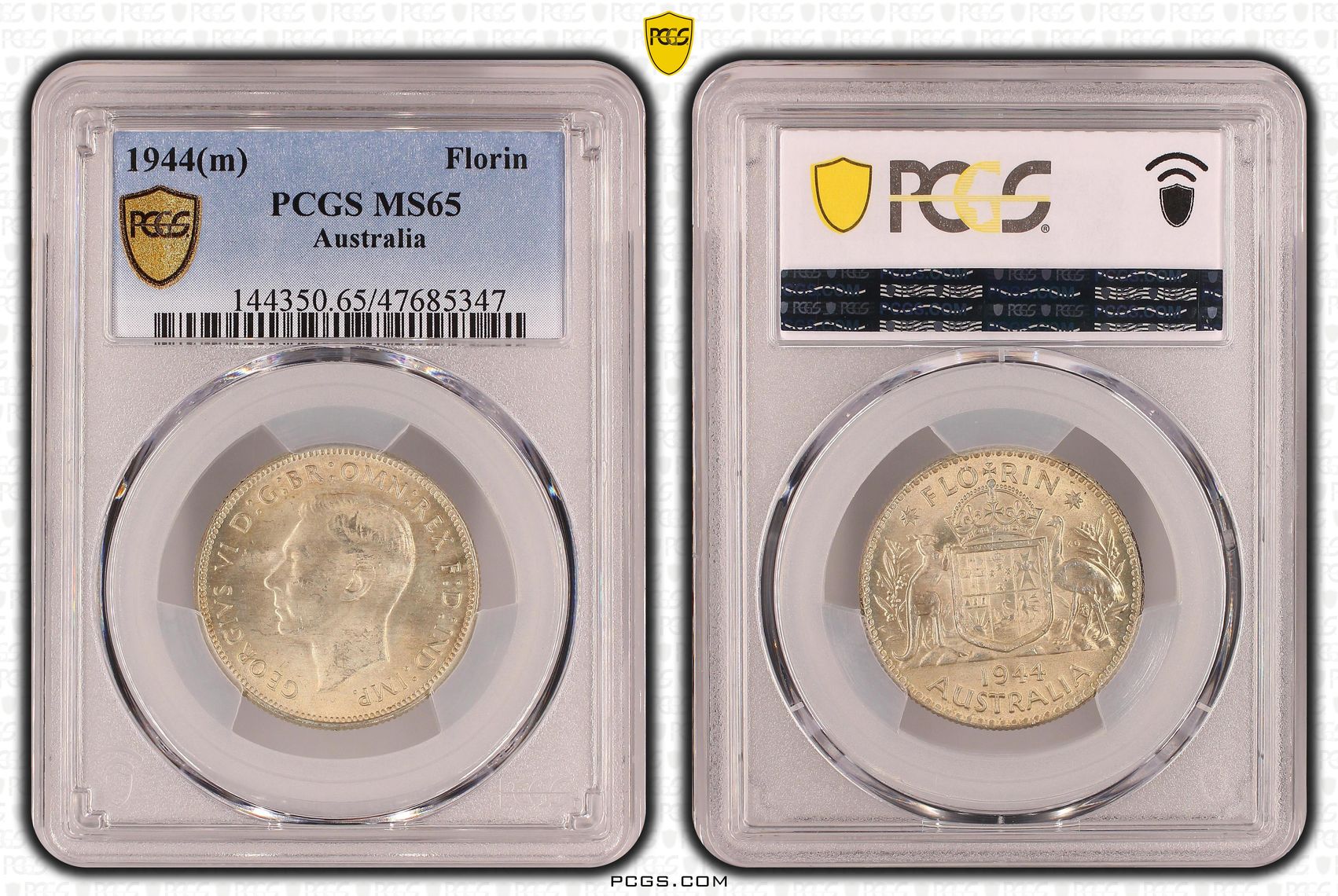 Florin, 1944(m) POP Report 3/0, PCGS MS 65