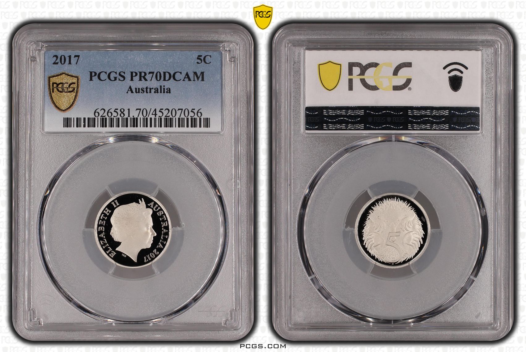 Elizabeth II, Five Cent, 2017, PCGS PR 70DCAM