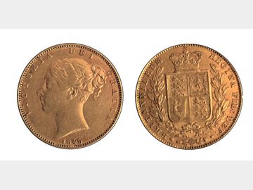 1845 YOUNG HEAD SHIELD SOVEREIGN