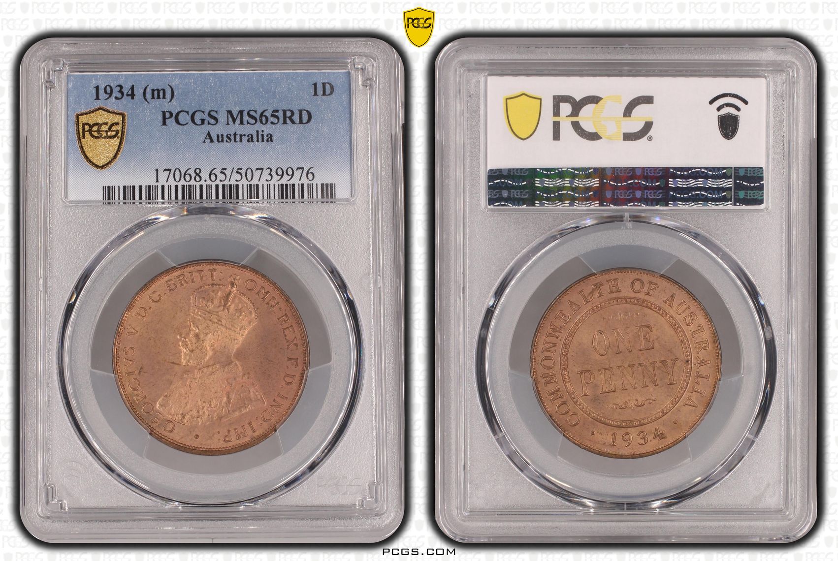 Pop 1/0, Penny, 1934, Pcgs Ms65rd