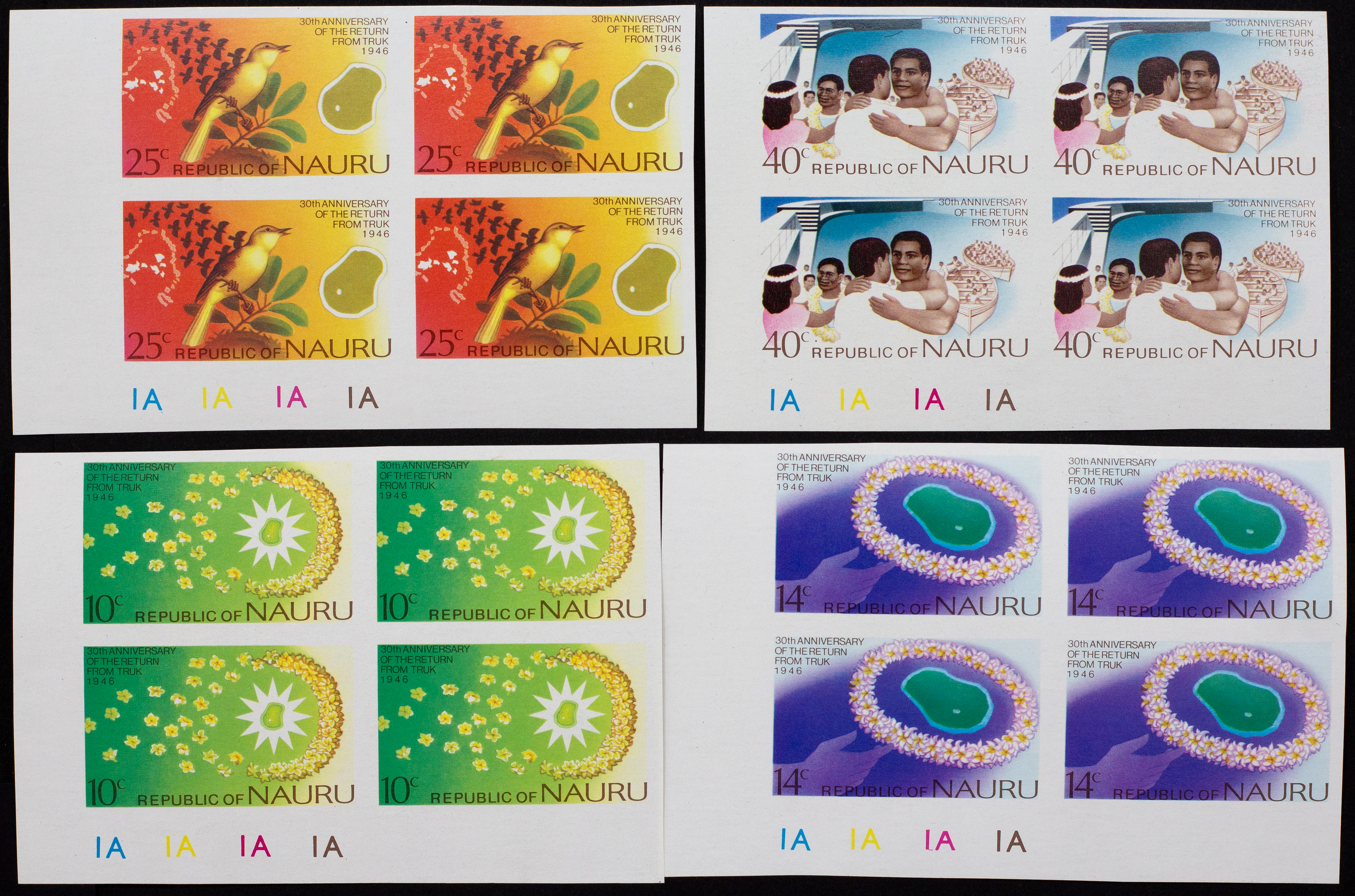 Nauru, Proof Pairs, 1976, Fine