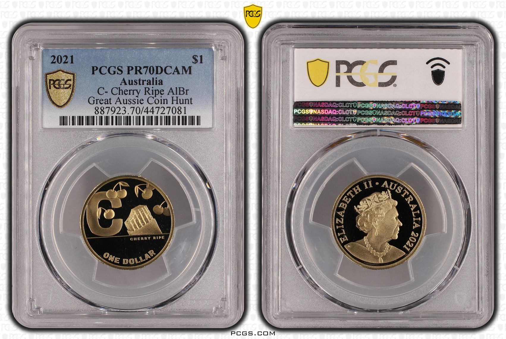 2021 Australia One Dollar, $1 C- Cherry Ripe AlBr PCGS - PR70DCAM POP 12/0 -081