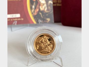 2006 ELIZABETH II PROOF GOLD HALF SOVEREIGN