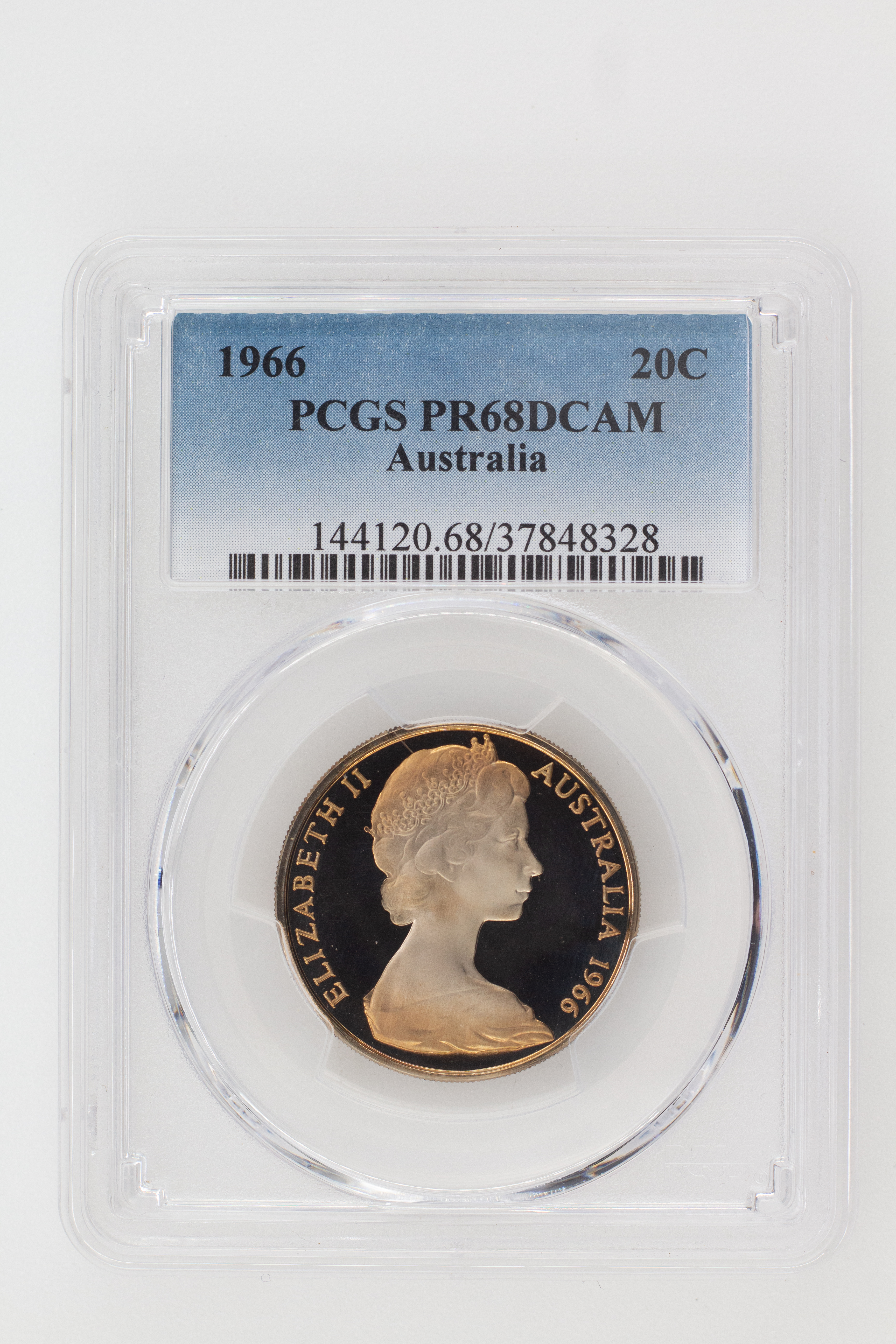 1966 Australian Twenty Cent, 20c Proof PCGS - PR68DCAM -328