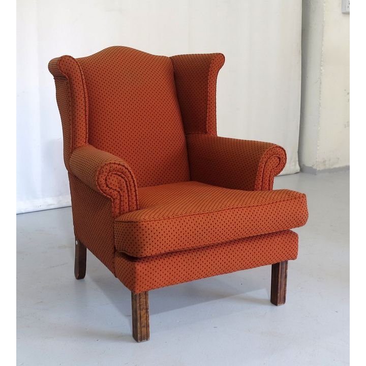 UPHOLSTERED WINGBACK CHAIR